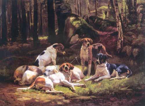 Carlo Saraceni Dogs Norge oil painting art